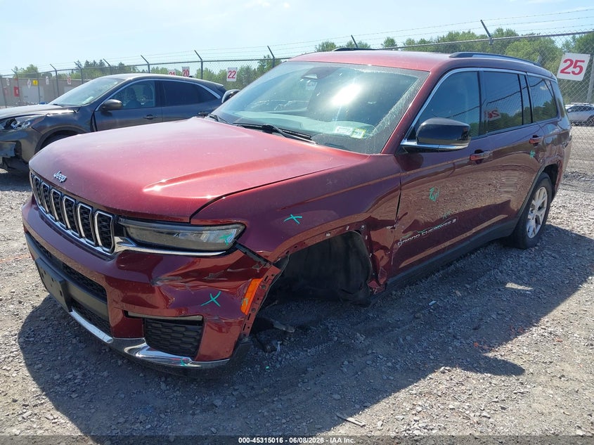 Vin: 1c4rjkbg2m8173973, lot: 45812942, jeep grand cherokee l limited 4x4 20212