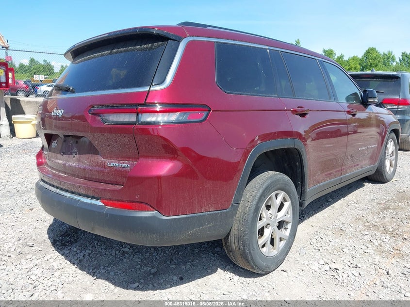 Vin: 1c4rjkbg2m8173973, lot: 45812942, jeep grand cherokee l limited 4x4 20214