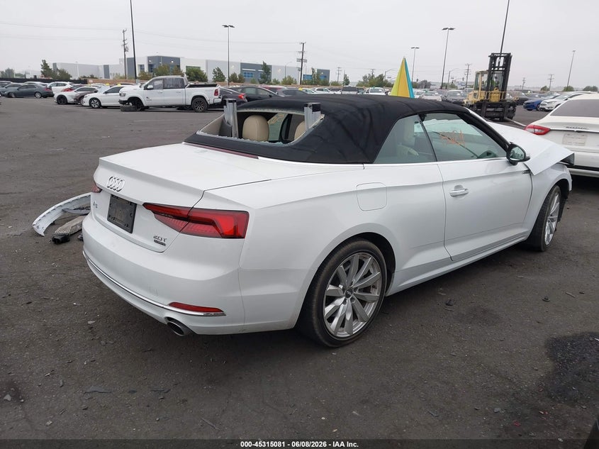 Vin: wauwngf56jn017913, lot: 45813007, audi a5 2.0t premium 20184