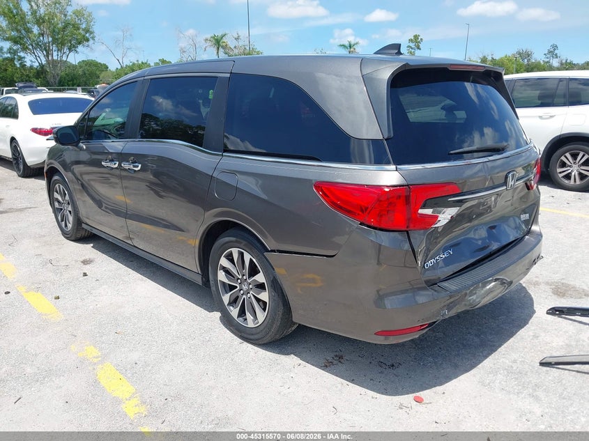 Vin: 5fnrl6h79mb011962, lot: 45813496, honda odyssey ex-l 20213