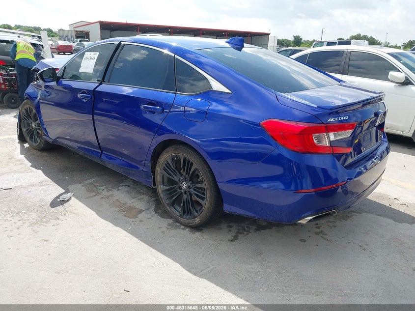 Vin: 1hgcv1f32ja001962, lot: 45813574, honda accord sport 20183