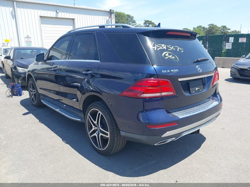 Vin: 4jgda5gb5kb206050, lot: 45813601, mercedes-benz gle 400 4matic 20193