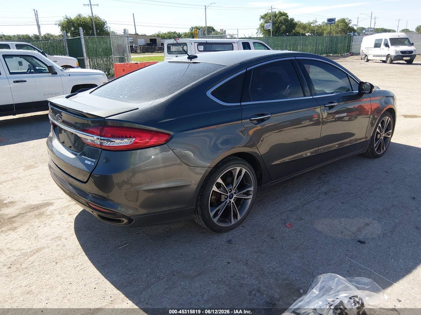 Vin: 3fa6p0d92hr247214, lot: 45813745, ford fusion titanium 20174