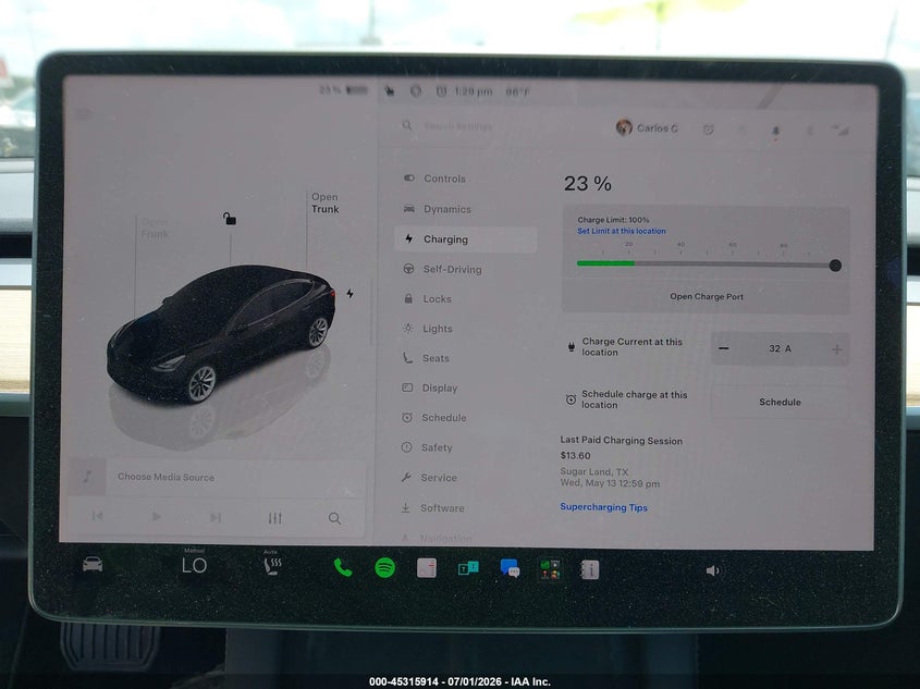 TESLA MODEL 3 2023 VIN 5YJ3E1EA1PF596592