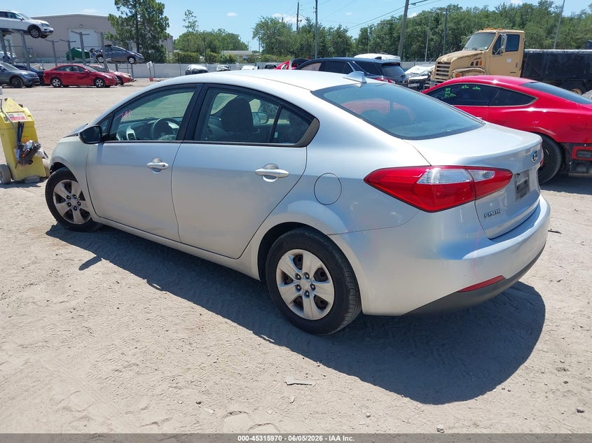 Vin: knafk4a6xg5488740, lot: 45813896, kia forte lx 20163