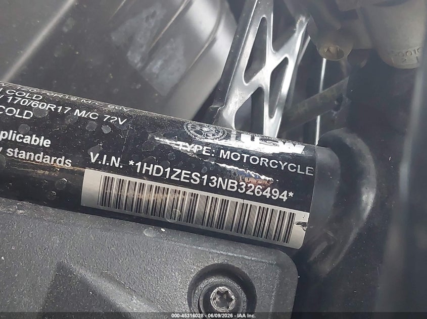 2022 Harley-Davidson Ra1250 S VIN: 1HD1ZES13NB326494 Lot: 45316028