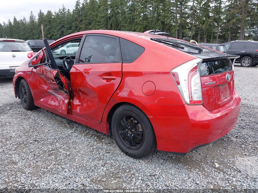 Vin: jtdkn3du6e1816866, lot: 45813964, toyota prius four 20143