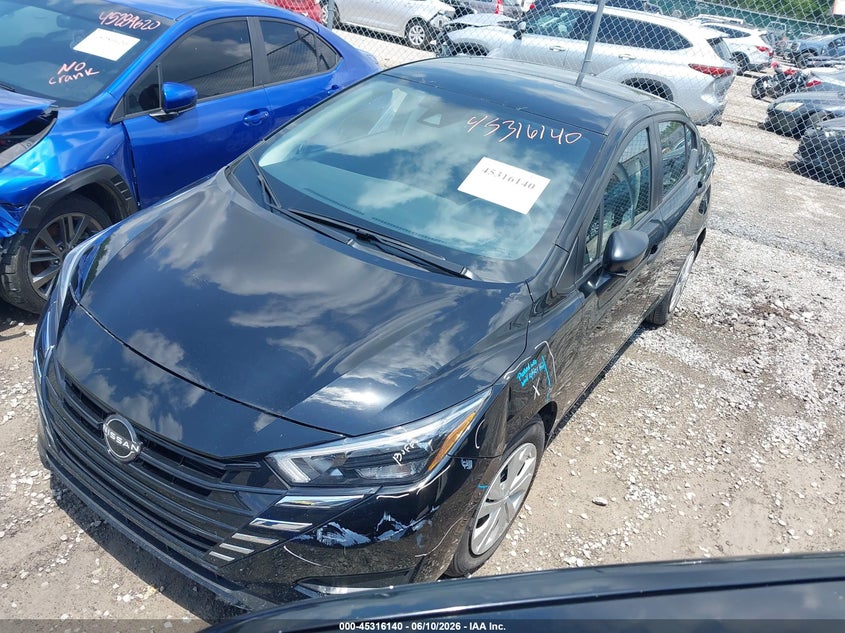 Vin: 3n1cn8dv9sl858546, lot: 45814065, nissan versa 1.6 s 20252