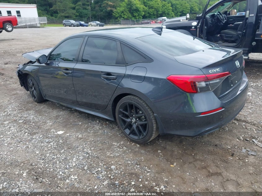 Vin: 2hgfe2f57rh548551, lot: 45814088, honda civic sport 20243