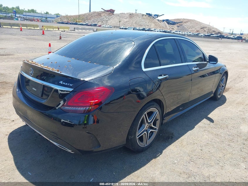 Vin: w1kwf8ebxlr583538, lot: 45814101, mercedes-benz c 300 4matic 20204