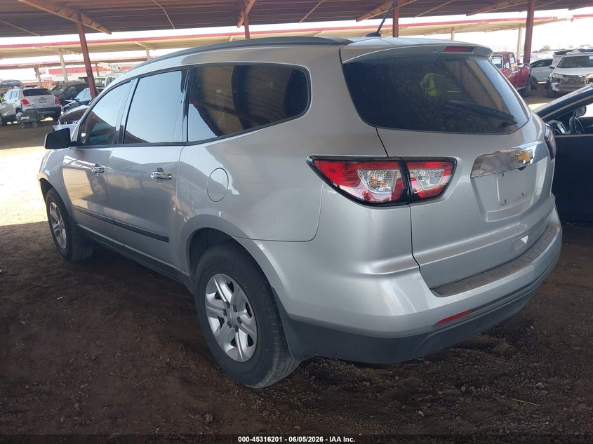 Vin: 1gnkrfed4fj308747, lot: 45814127, chevrolet traverse ls 20153