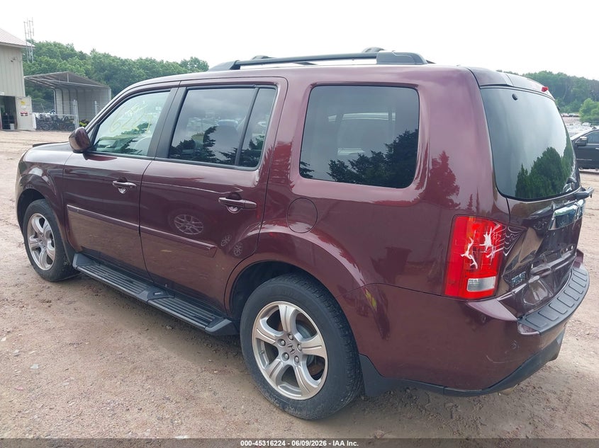 Vin: 5fnyf4h62db033462, lot: 45814150, honda pilot ex-l 20133
