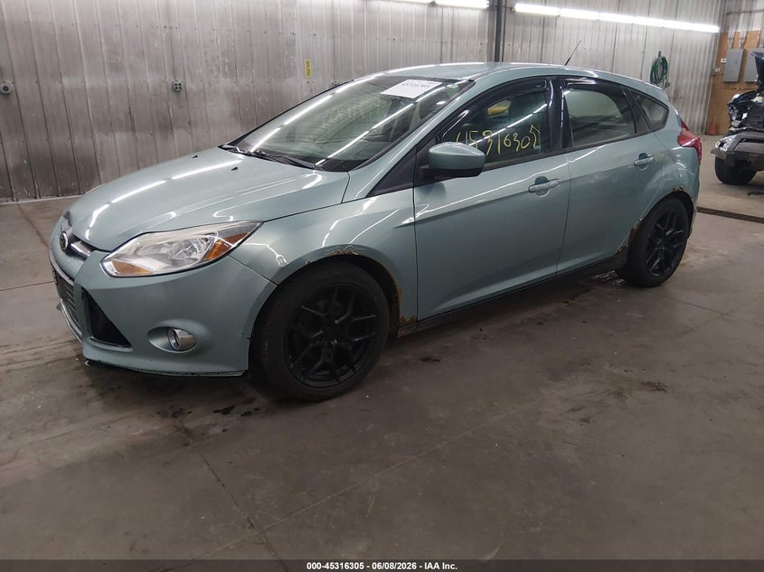 Vin: 1fahp3k2xcl404558, lot: 45814231, ford focus se 20122