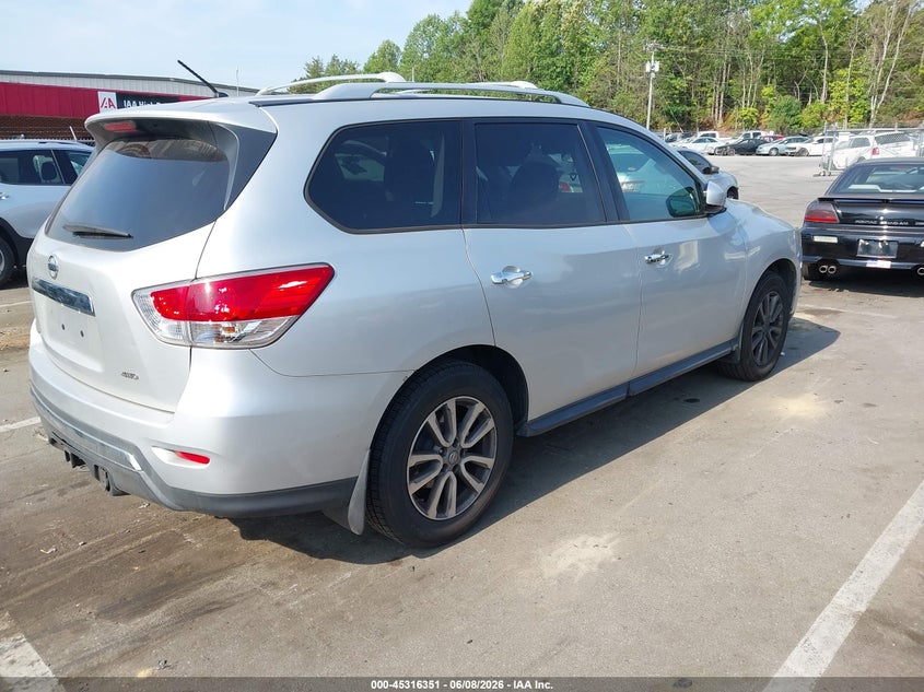 Vin: 5n1ar2mm5fc685764, lot: 45814277, nissan pathfinder s 20154