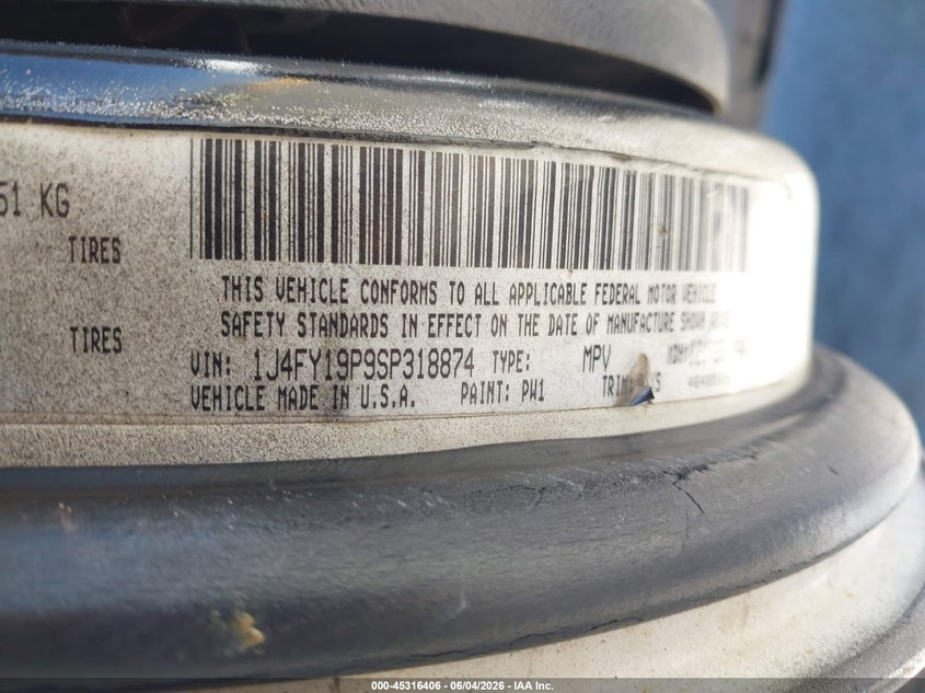 1993 Jeep Wrangler / Yj S VIN: 1J4FY19P7PP261792 Lot: 45316406