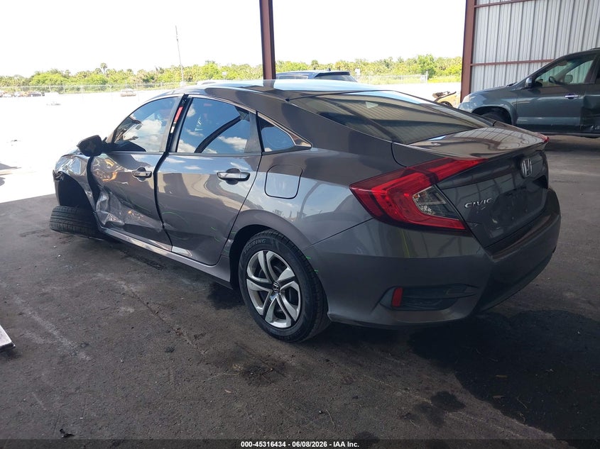 Vin: 19xfc2f54je018252, lot: 45814360, honda civic lx 20183