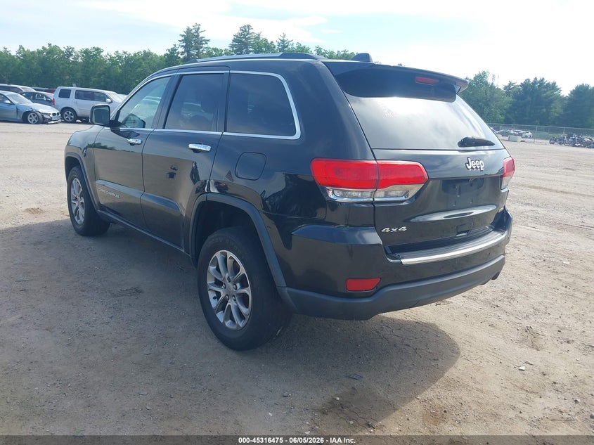 Vin: 1c4rjfbg2fc748645, lot: 45814401, jeep grand cherokee limited 20153