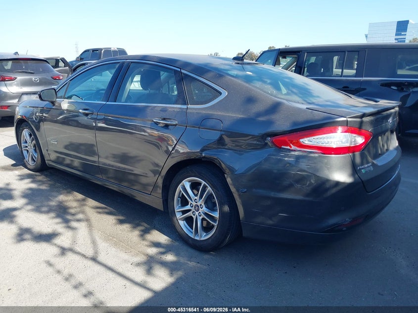 Vin: 3fa6p0su1fr105313, lot: 45814467, ford fusion energi titanium 20153