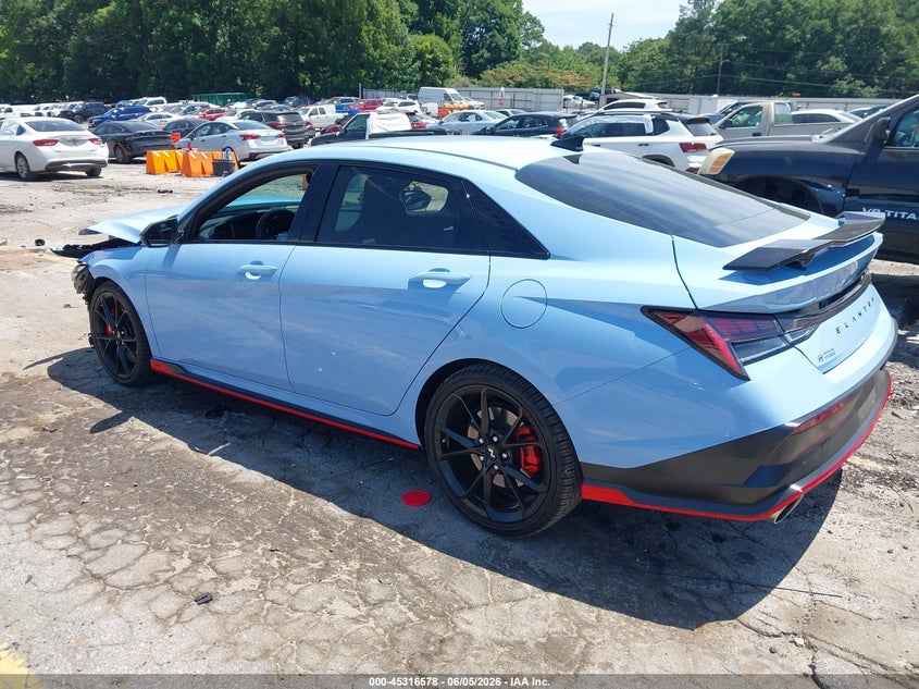 Vin: kmhlw4dkxsu032055, lot: 45814504, hyundai elantra n 20253