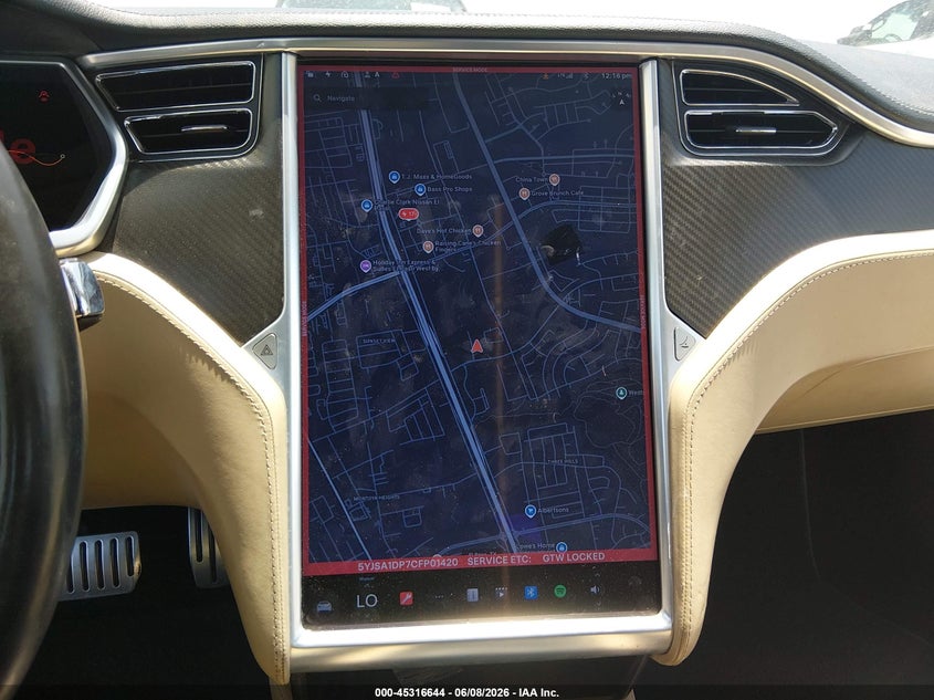 2012 Tesla Model s Performance/Signature Performance Unknown Lot 111045316644 Vin 5YJSA1DP7CFP01420