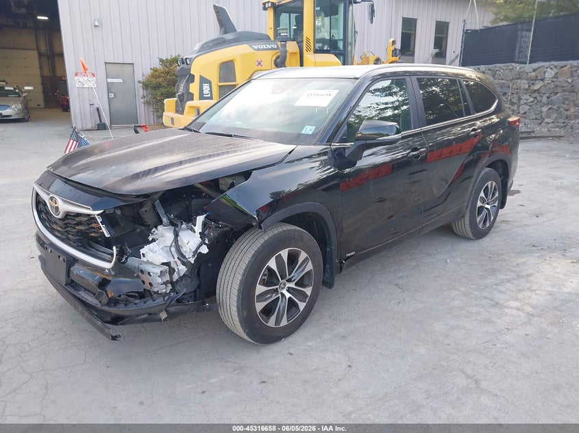 Vin: 5tdkbrch6ss671987, lot: 45814585, toyota highlander hybrid xle 20252