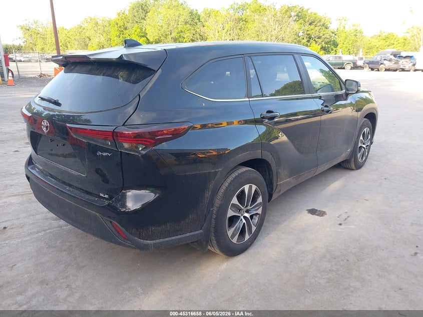 Vin: 5tdkbrch6ss671987, lot: 45814585, toyota highlander hybrid xle 20254