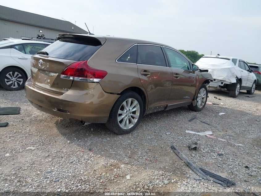 Vin: 4t3za3bb8du076636, lot: 45814588, toyota venza le 20134