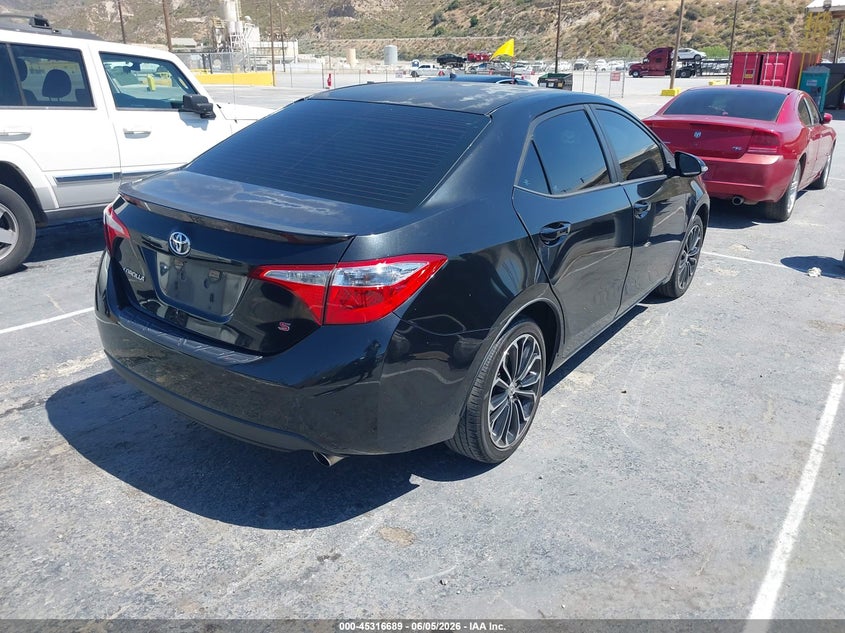 Vin: 5yfburhe3fp293456, lot: 45814615, toyota corolla s plus 20154