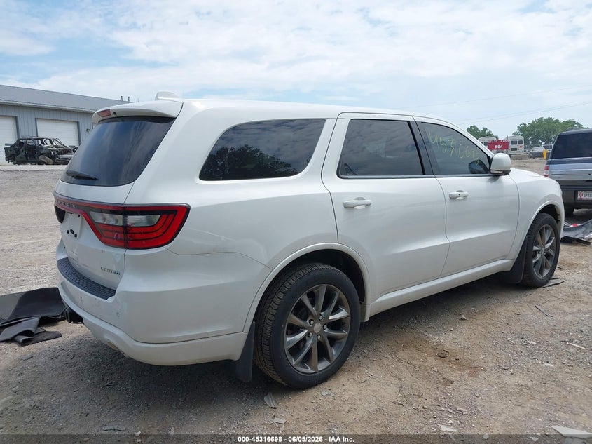 Vin: 1c4rdjdg8fc715396, lot: 45814624, dodge durango limited 20154