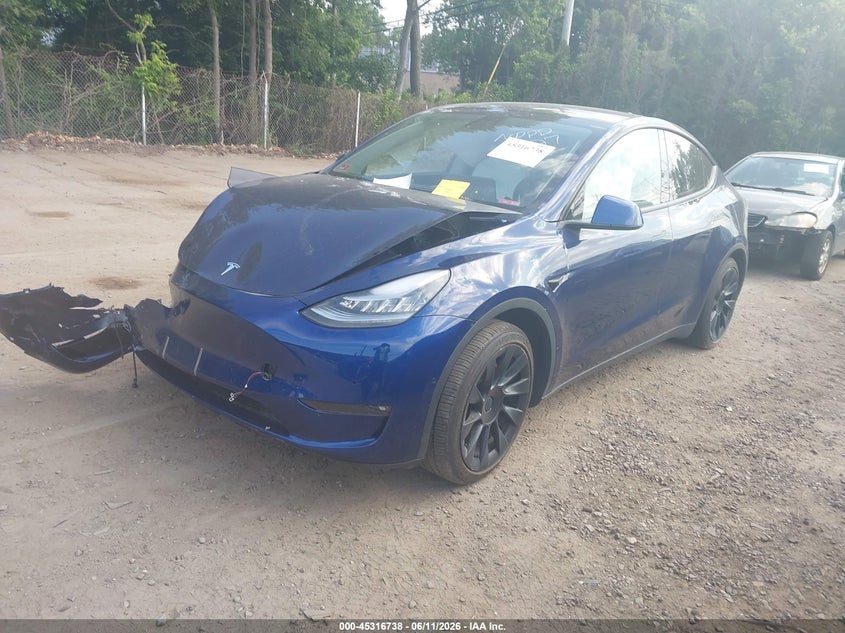 Vin: 5yjygaee9mf144534, lot: 45814664, tesla model y long range dual motor all-wheel drive 20212