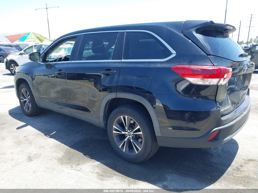 Vin: 5tdzzrfh0ks306758, lot: 45814842, toyota highlander le 20193