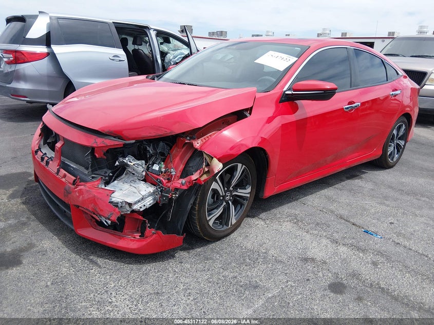 Vin: 2hgfc1f9xhh654297, lot: 45815048, honda civic touring 20172