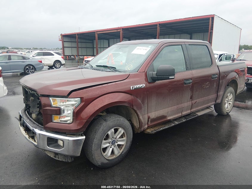 Vin: 1ftew1c87gfb57155, lot: 45815076, ford f-150 xlt 20162