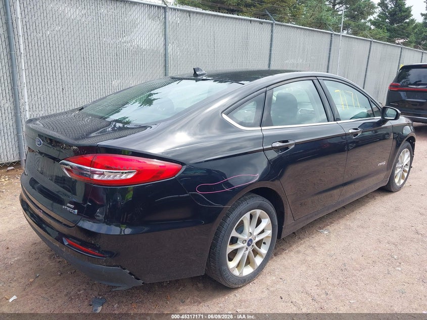 Vin: 3fa6p0lu2kr181213, lot: 45815097, ford fusion hybrid se 20194