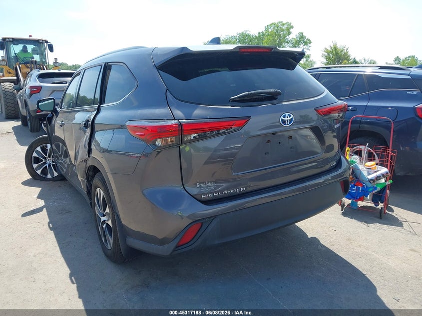 Vin: 5tdgbrch3ns544494, lot: 45815114, toyota highlander hybrid xle 20223