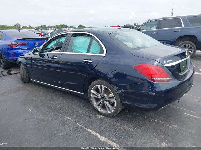 Vin: 55swf8dbxku291080, lot: 45815325, mercedes-benz c 300 20193