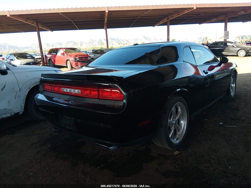 Vin: 2c3cdybt0dh501662, lot: 45815396, dodge challenger r/t classic 20134