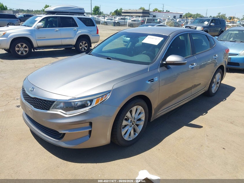Vin: 5xxgt4l36gg060697, lot: 45815403, kia optima lx 20162