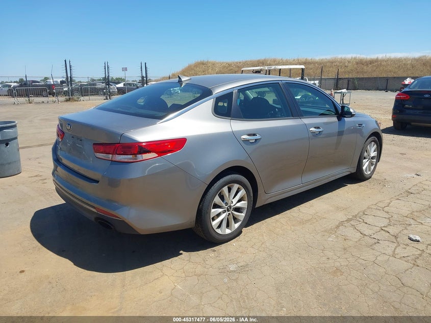 Vin: 5xxgt4l36gg060697, lot: 45815403, kia optima lx 20164