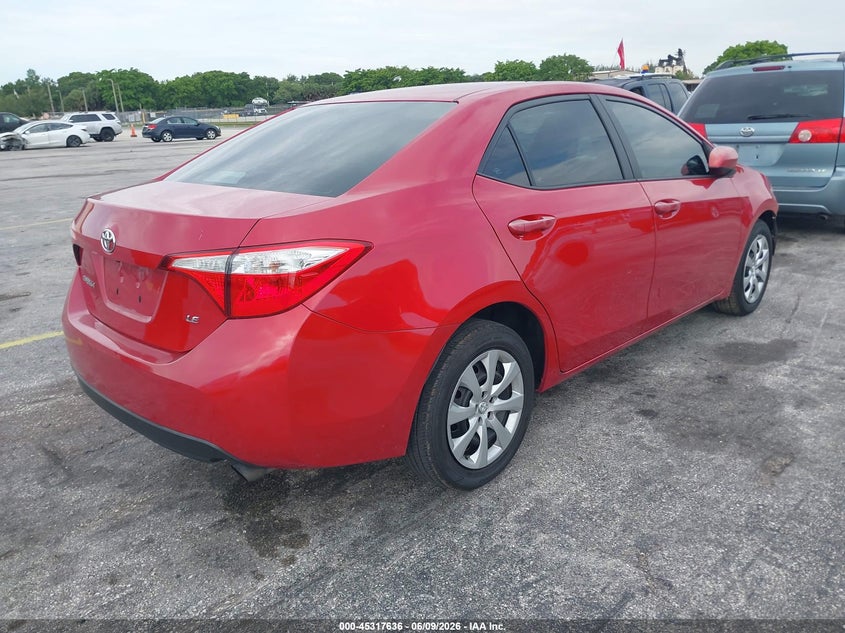 Vin: 2t1burhe0fc349272, lot: 45815562, toyota corolla le 20154