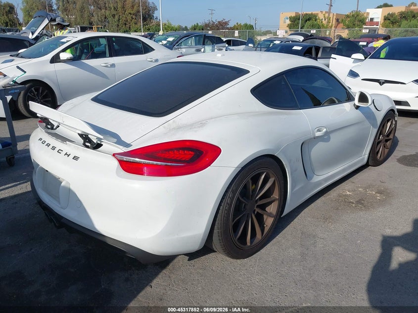 Vin: wp0aa2a81ek172146, lot: 45815778, porsche cayman 20144