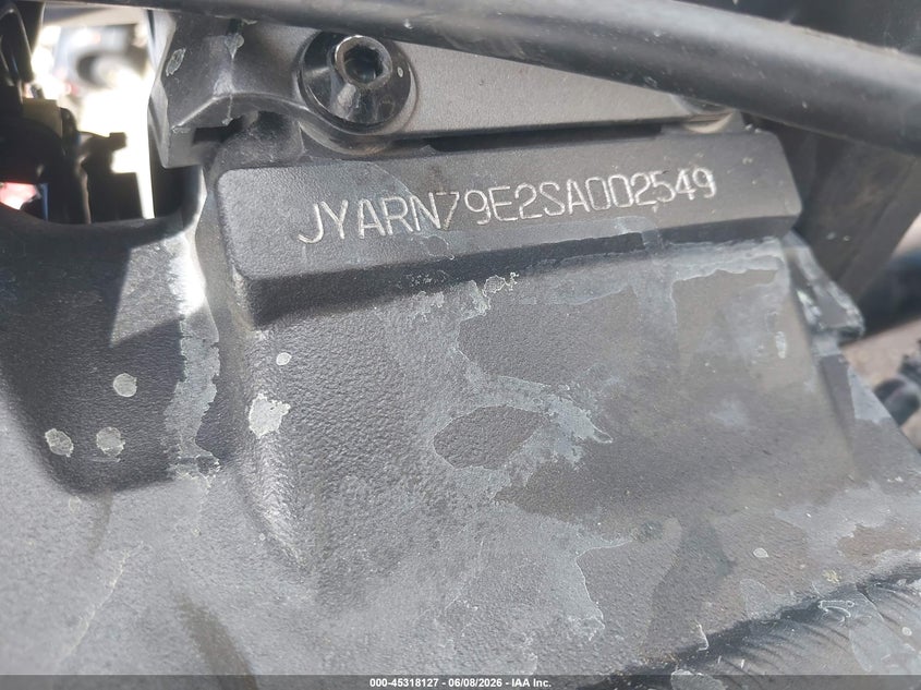 2025 Yamaha Mtn1000 VIN: JYARN79E2SA002549 Lot: 45318127