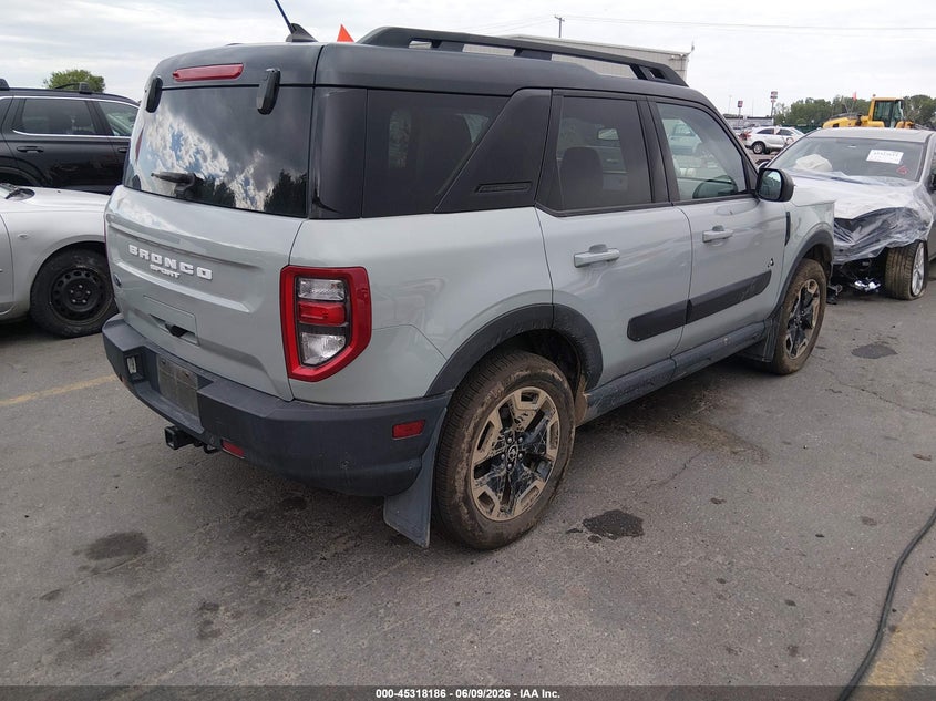 Vin: 3fmcr9c62nre23267, lot: 45816112, ford bronco sport outer banks 20224