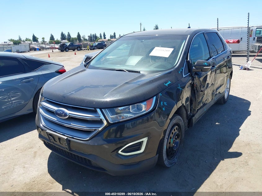 Vin: 2fmtk3j84fbb83127, lot: 45816215, ford edge sel 20152