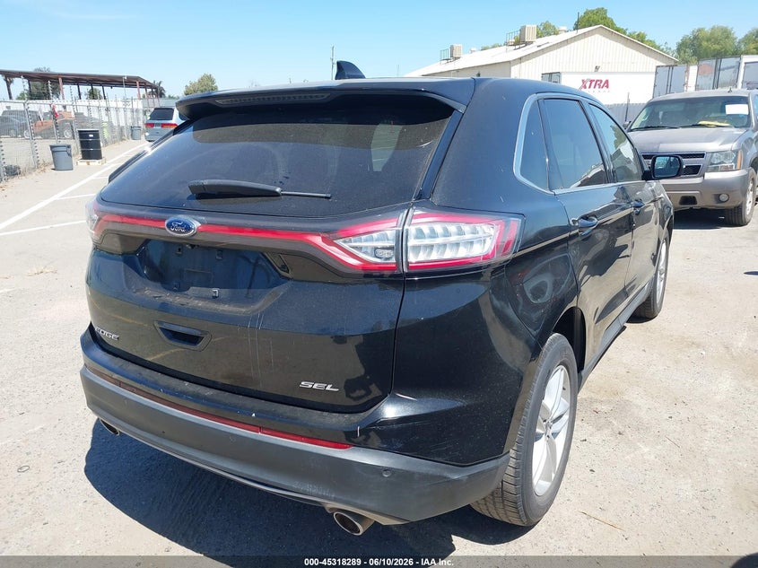 Vin: 2fmtk3j84fbb83127, lot: 45816215, ford edge sel 20154
