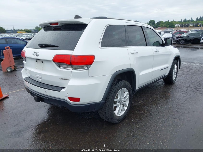 Vin: 1c4rjfag6hc959237, lot: 45816343, jeep grand cherokee laredo 4x4 20174