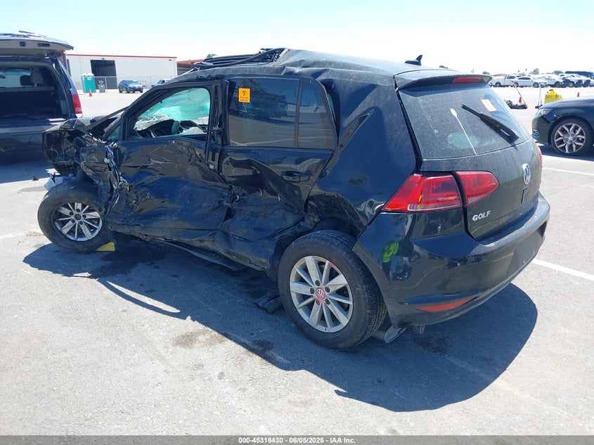 Vin: 3vw217au2gm016706, lot: 45816356, volkswagen golf tsi s 4-door 20163