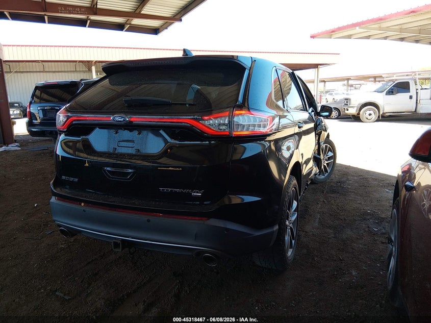 Vin: 2fmtk4k84fbc15000, lot: 45816393, ford edge titanium 20154