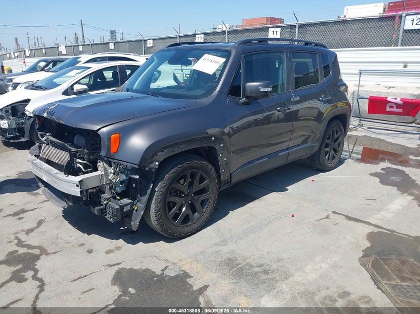 Vin: zaccjabb4jph70356, lot: 45816431, jeep renegade altitude fwd 20182