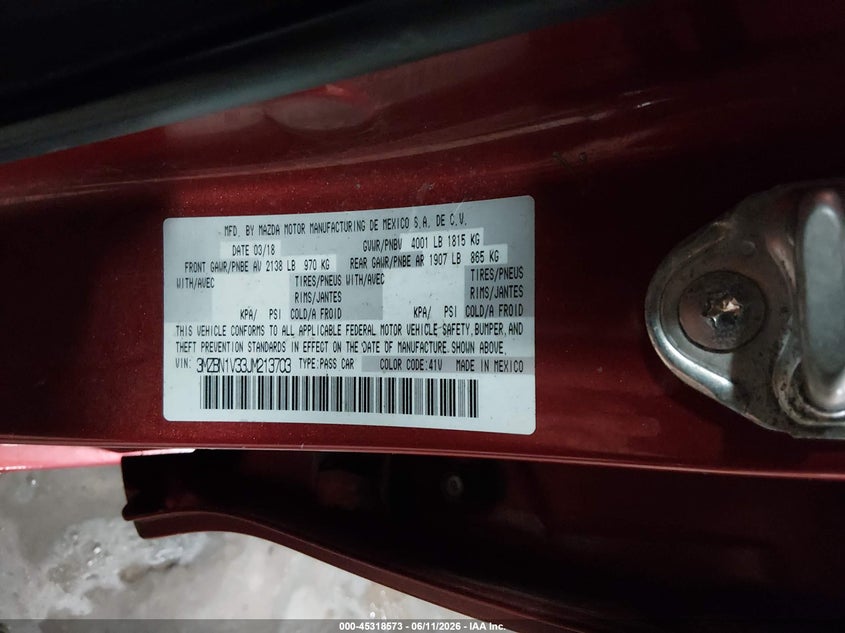 2018 MAZDA MAZDA3 TOURING — Photo 9